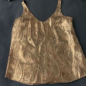 Jcrew gold paisley tank